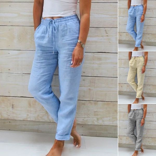 Elena™ | Elastic Cotton & Linen Pants