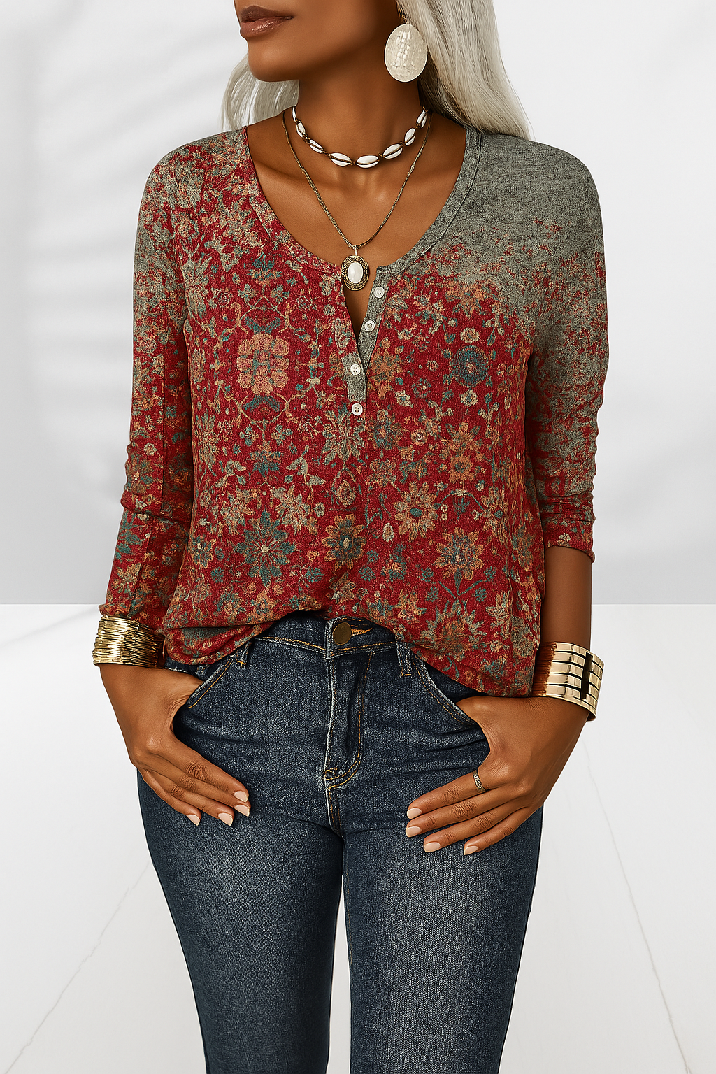 Alina - Elegant Boho Blouse