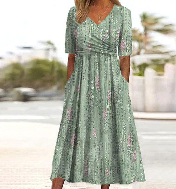 MIRA | ELEGANT MIDI DRESS WITH FLATTERING TUMMY COVERAGE