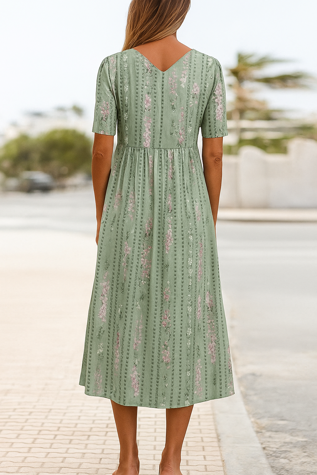 MIRA | ELEGANT MIDI DRESS WITH FLATTERING TUMMY COVERAGE