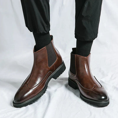 Dwight | Synthetic Leather Chelsea Boots