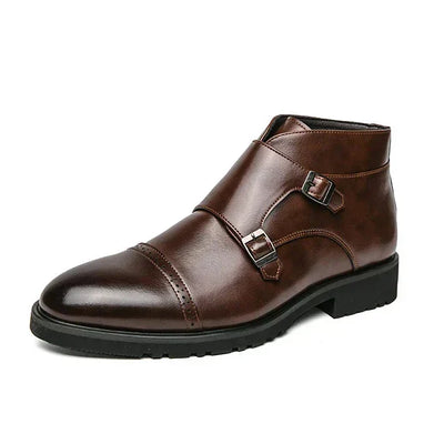 Parker | Faux Leather Double Monk Boots