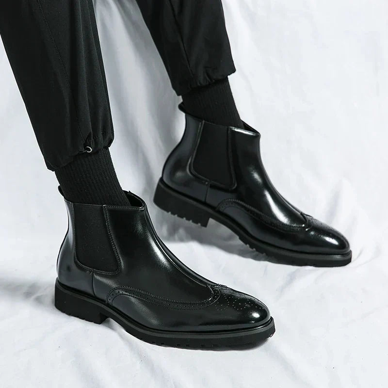 Dwight | Synthetic Leather Chelsea Boots