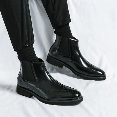 Dwight | Synthetic Leather Chelsea Boots