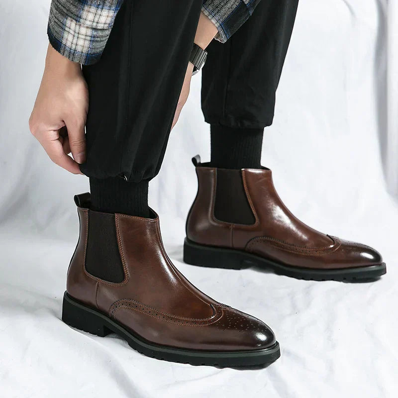 Dwight | Synthetic Leather Chelsea Boots