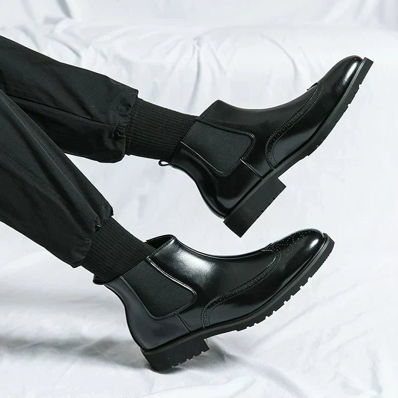 Dwight | Synthetic Leather Chelsea Boots