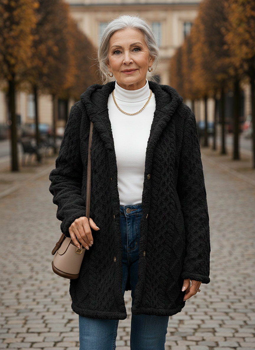 Maria™ Plush Hooded Cardigan