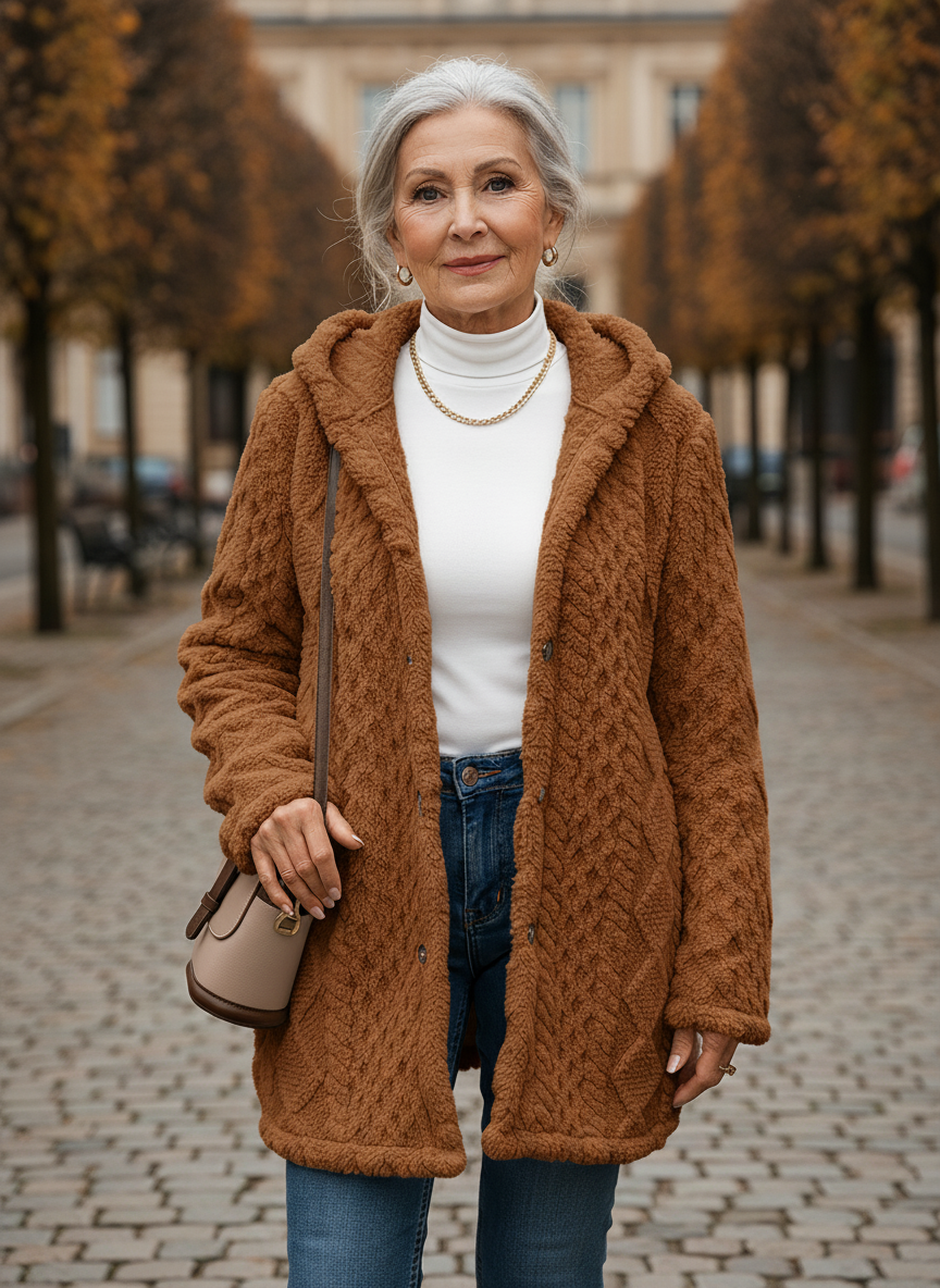 Maria™ Plush Hooded Cardigan