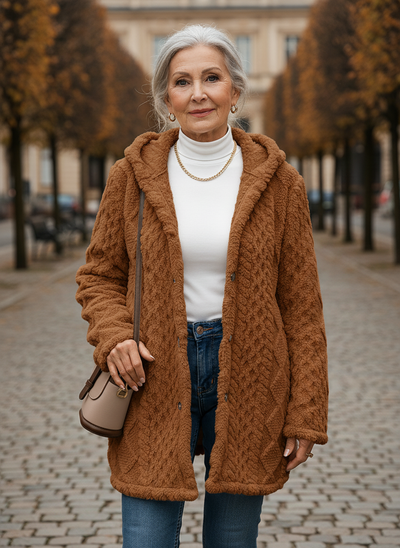 Maria™ Plush Hooded Cardigan